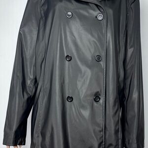 Giacca Galery & Company Women's Blazer Faux Leather size XL Black Pre owned